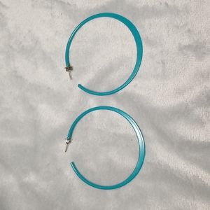 Teal Hoop Earrings
